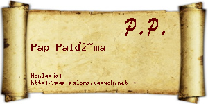 Pap Palóma névjegykártya
